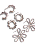 Sun Burst Daisy Earrings • Sterling