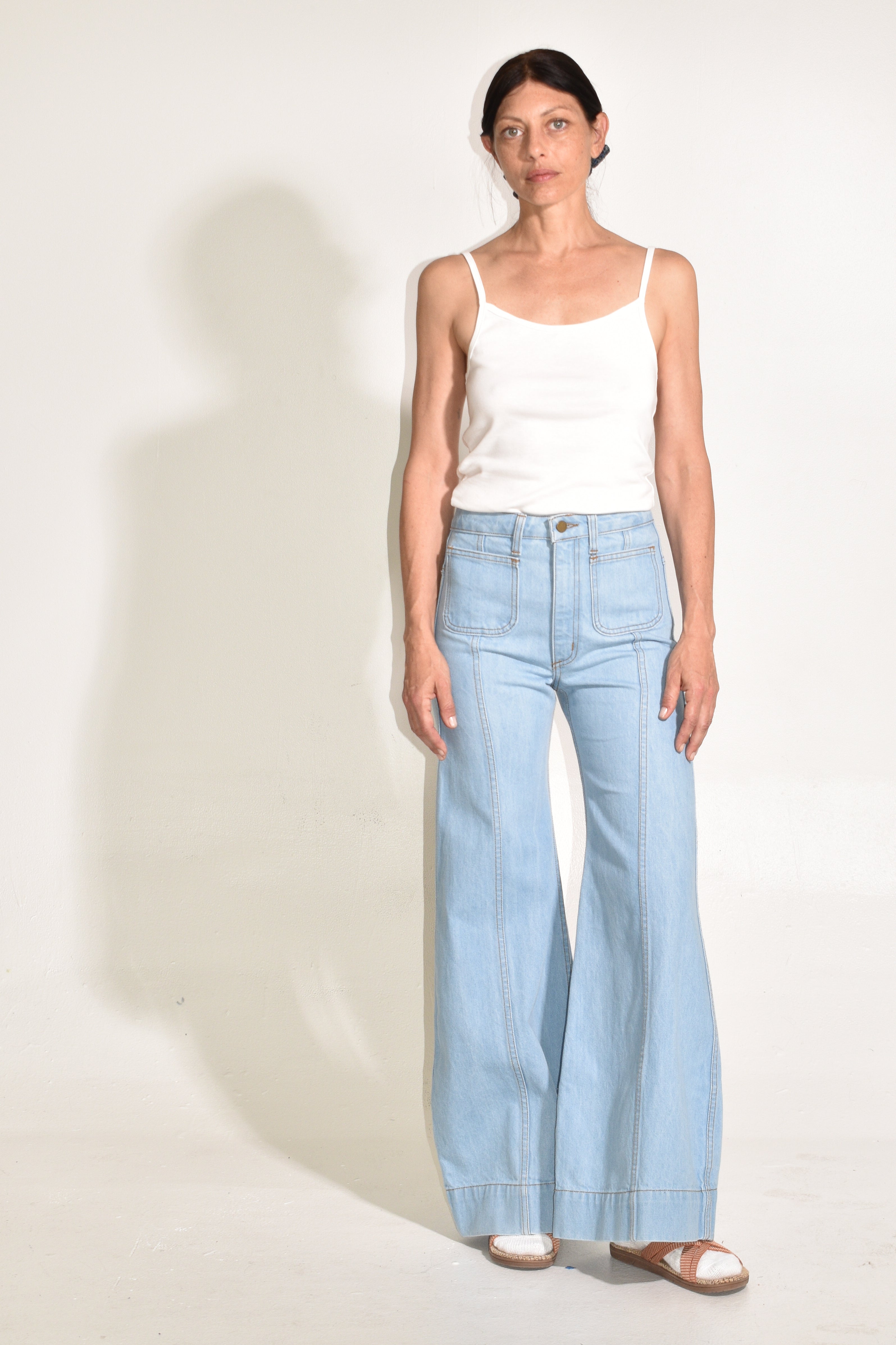 GBU Elephant Bell Bottom Jeans • Single Dip Indigo Super Bleach