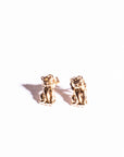 Cat • 14k yellow gold earring