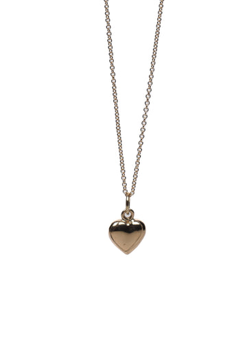 Small Heart Charm •   14k yellow gold