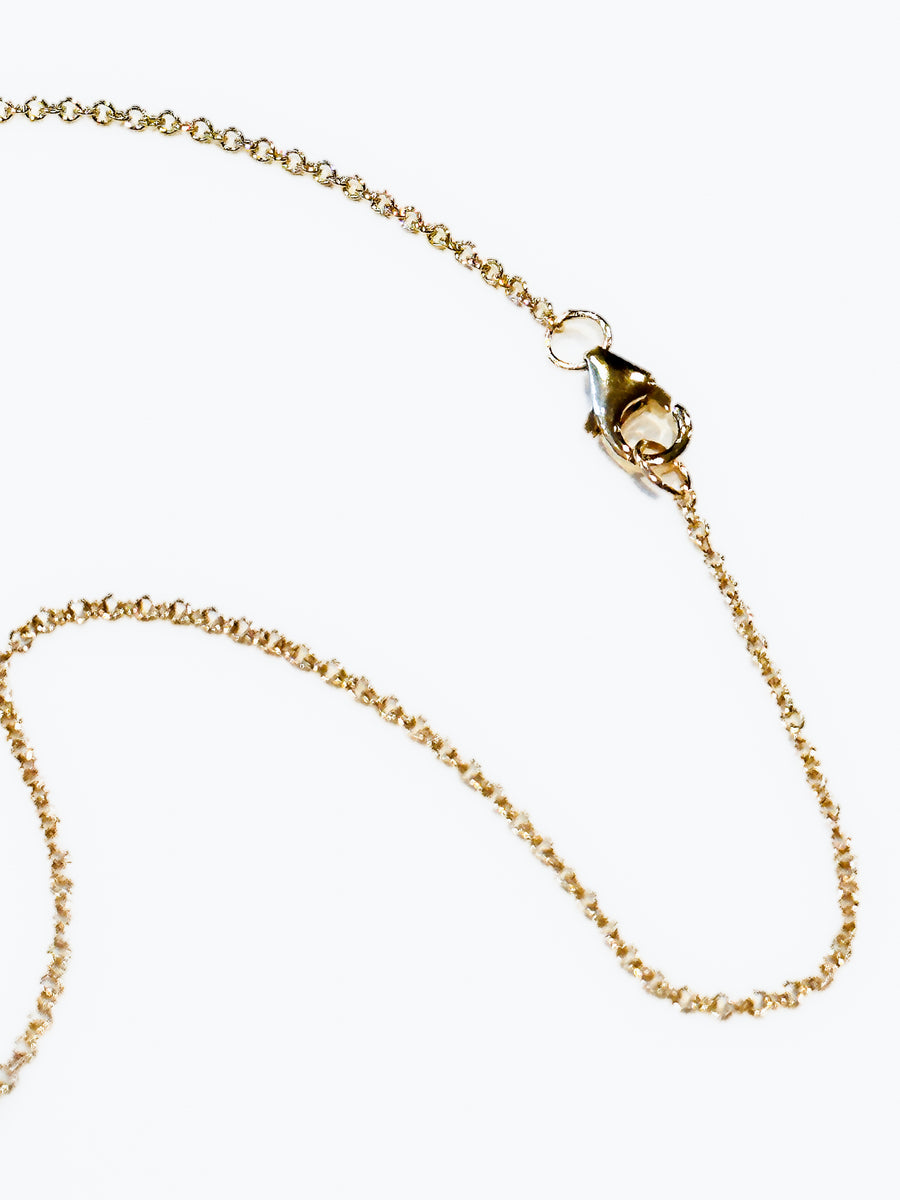 Rope Necklace with solid gold  lobster clasp•   14k solid Gold