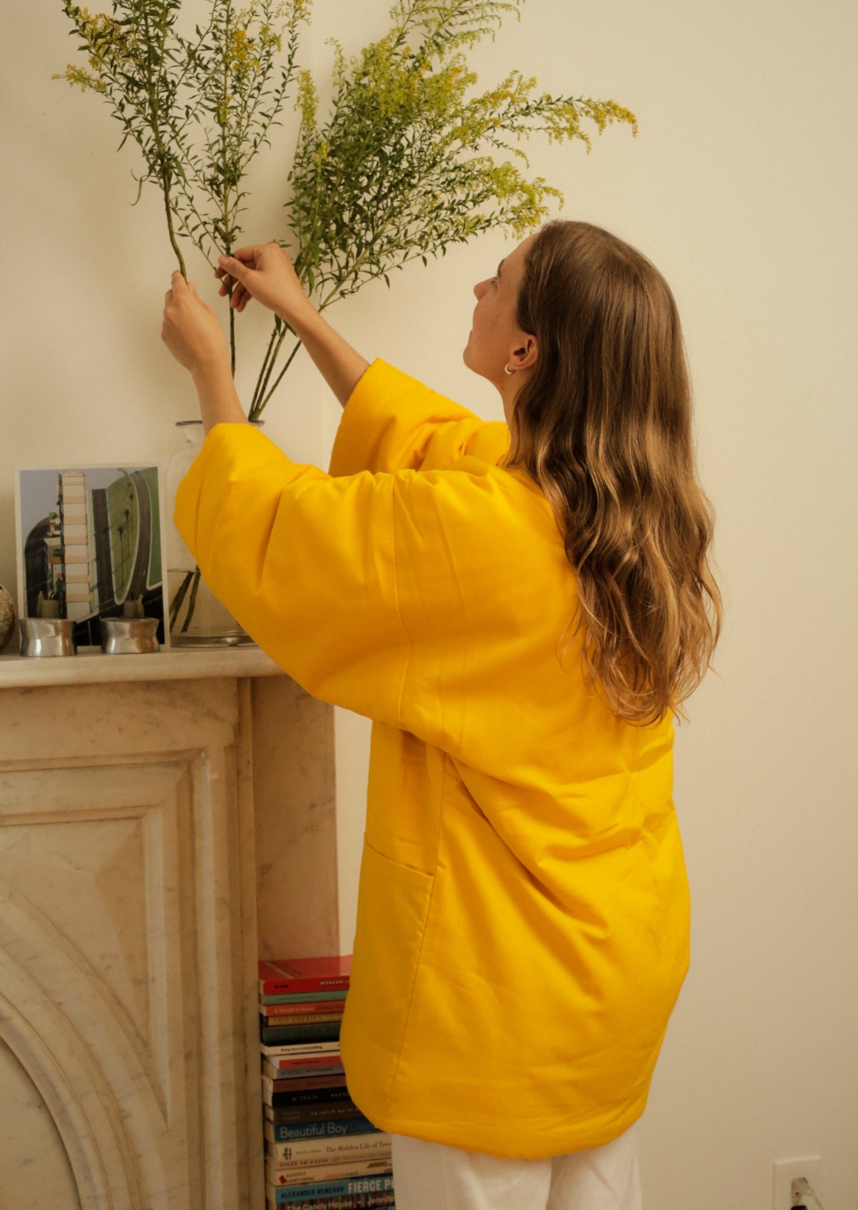 Quilted Hanten Kimono • Yamabuki (Yellow) – Judi Rosen