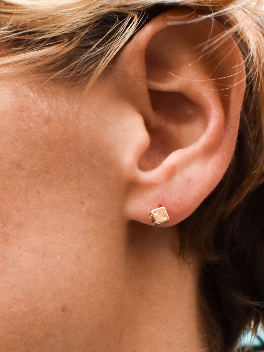 14kt Gold Earring • Dice