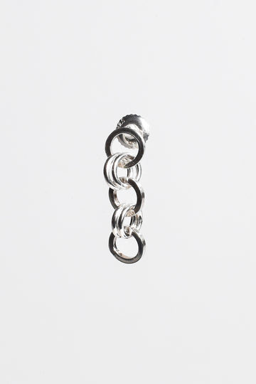 Chain Link Drop Earring, Double Ring • Sterling