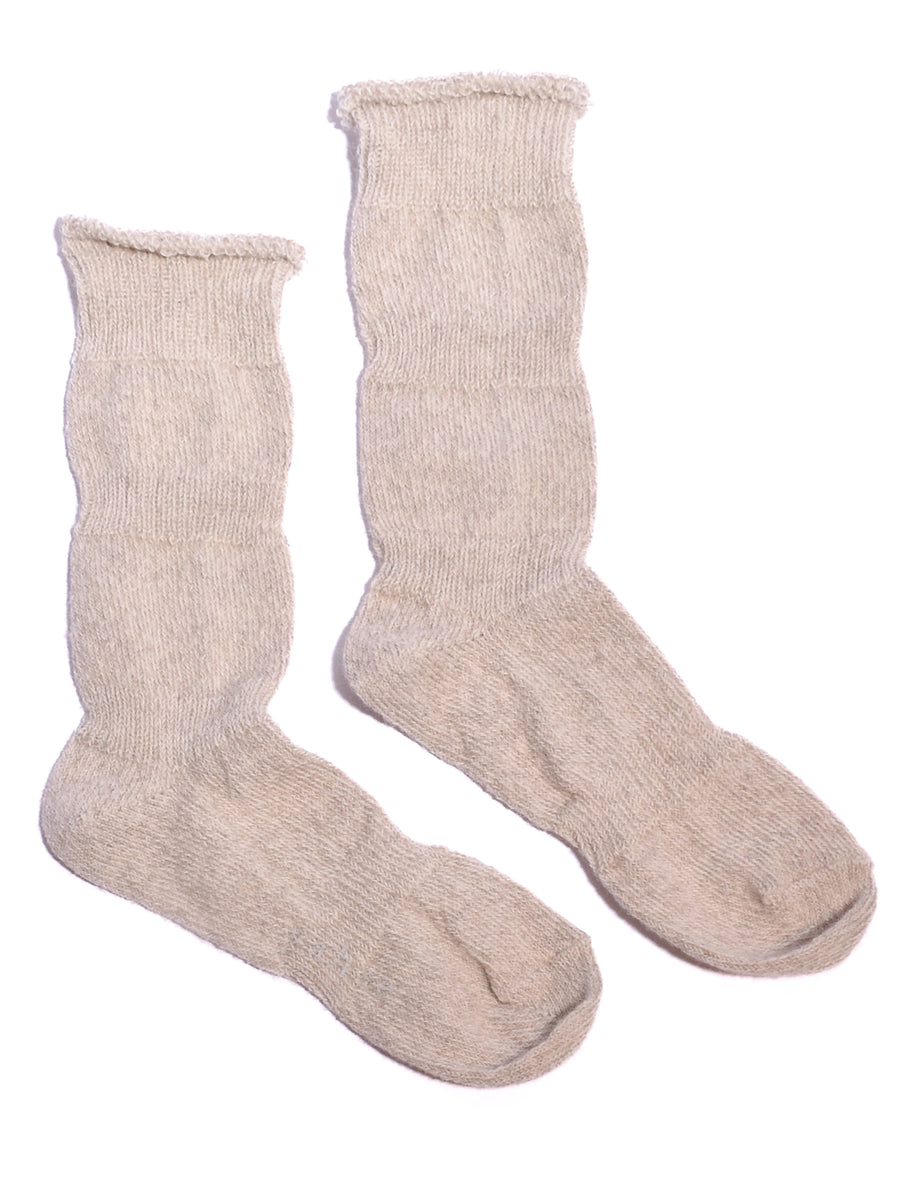 Crew Socks • Alpaca Linen Heathered Knit