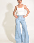 GBU Elephant Bell Bottom Jeans • Single Dip Indigo Super Bleach