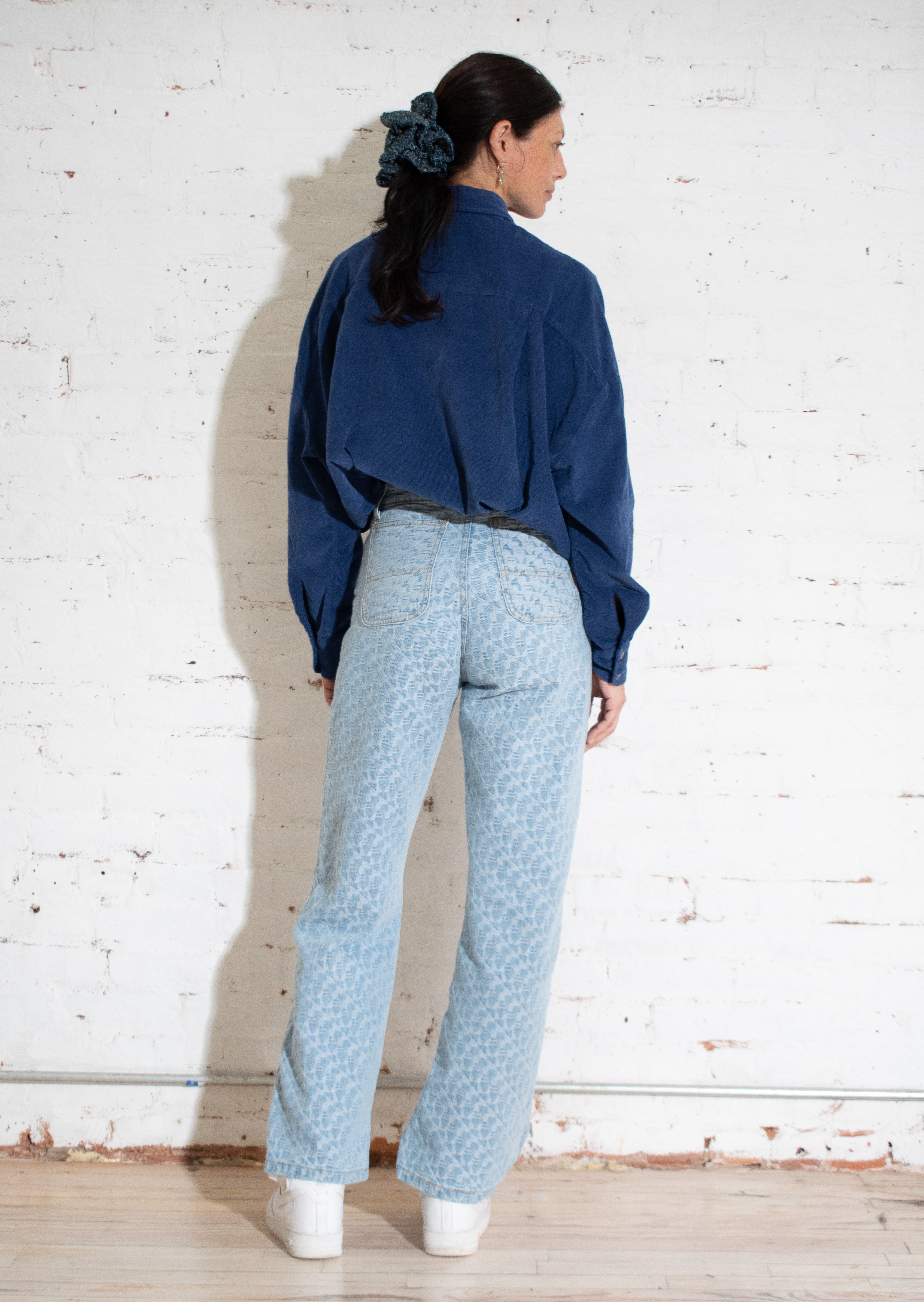Stovepipe Jeans • Jacquard Weave Super Bleach – Judi Rosen