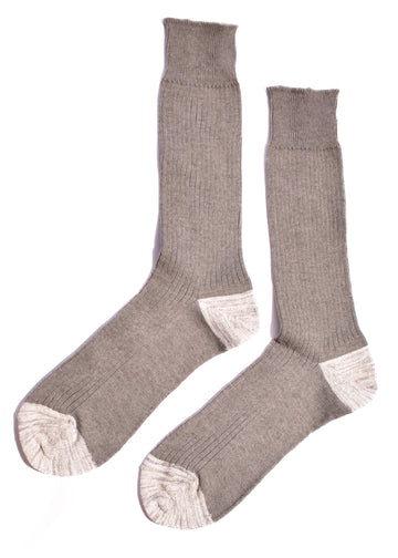 Men's Trouser Socks • Organic Cotton Ikat Ribbed