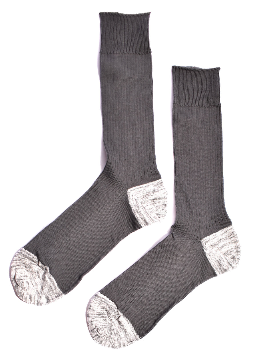 Men's Trouser Socks • Organic Cotton Ikat Ribbed