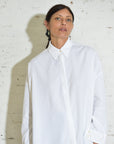 Kyana Button-Down • White Poplin