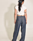 The Theo Trouser | Japanese Linen Cotton Slub Denim • Indigo