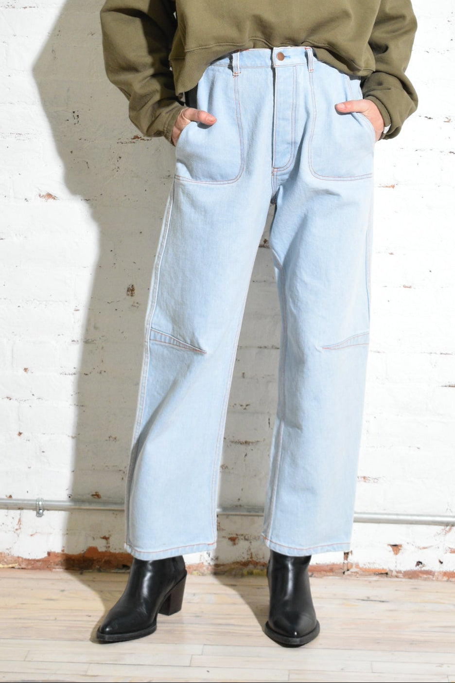 Mira Trouser in Bleach Wash 