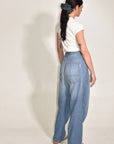 The Theo Trouser | Japanese Linen Cotton Slub Denim • Vintage Wash