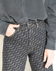 Stovepipe Jeans • Jacquard Weave Black Wash