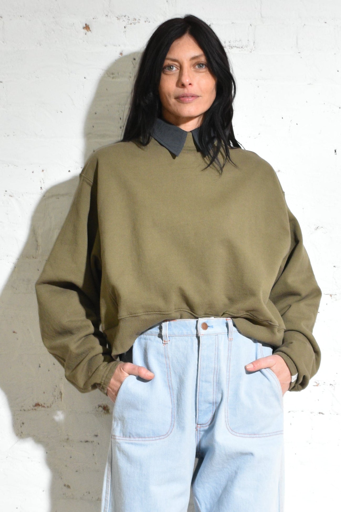 100% Cotton French Terry Sweatshirt in Rumi