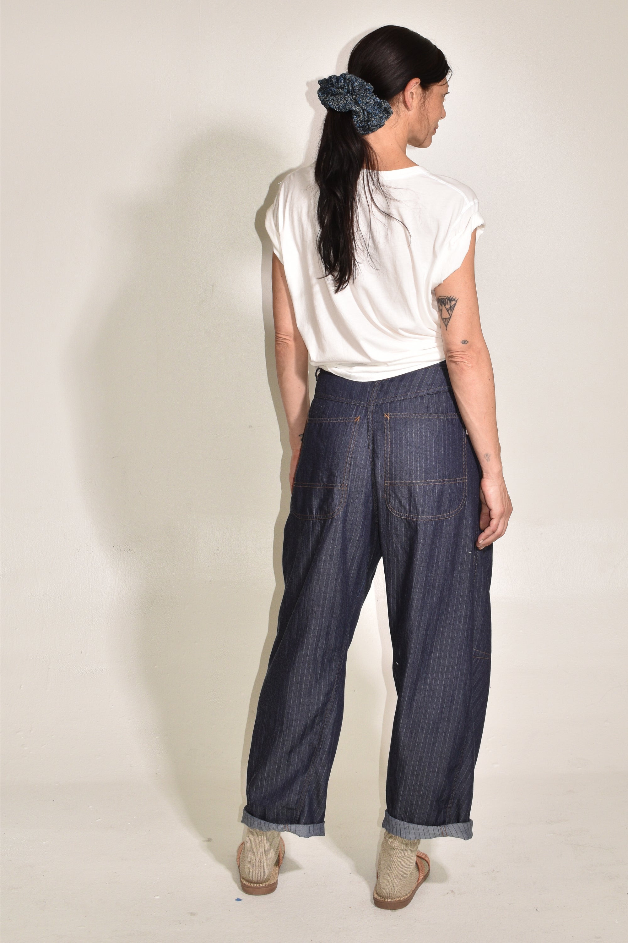 The Theo Trouser | Japanese Milled Engineer Stripe • Indigo