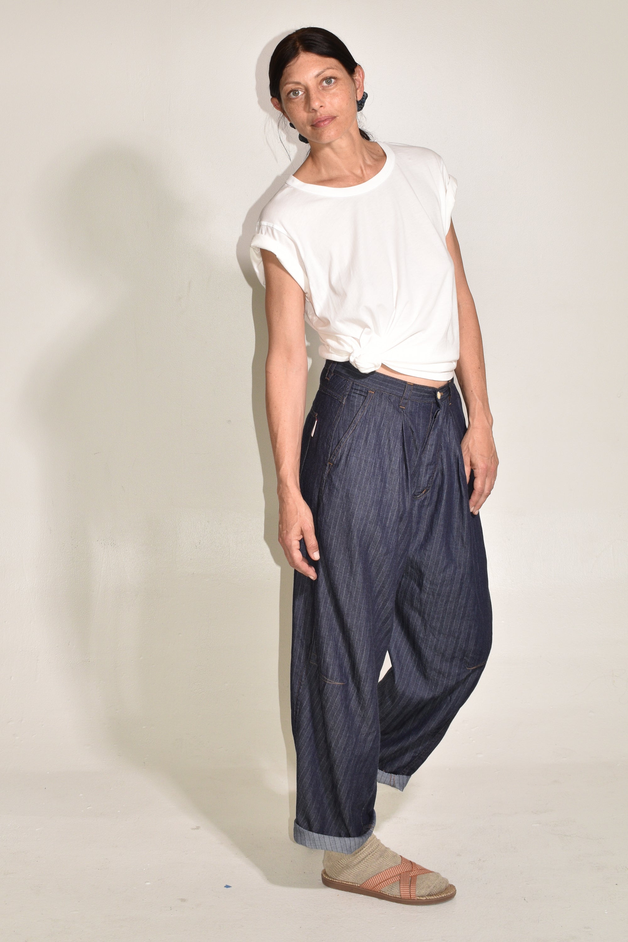 The Theo Trouser | Japanese Milled Engineer Stripe • Indigo