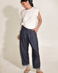 The Theo Trouser | Japanese Milled Engineer Stripe • Indigo
