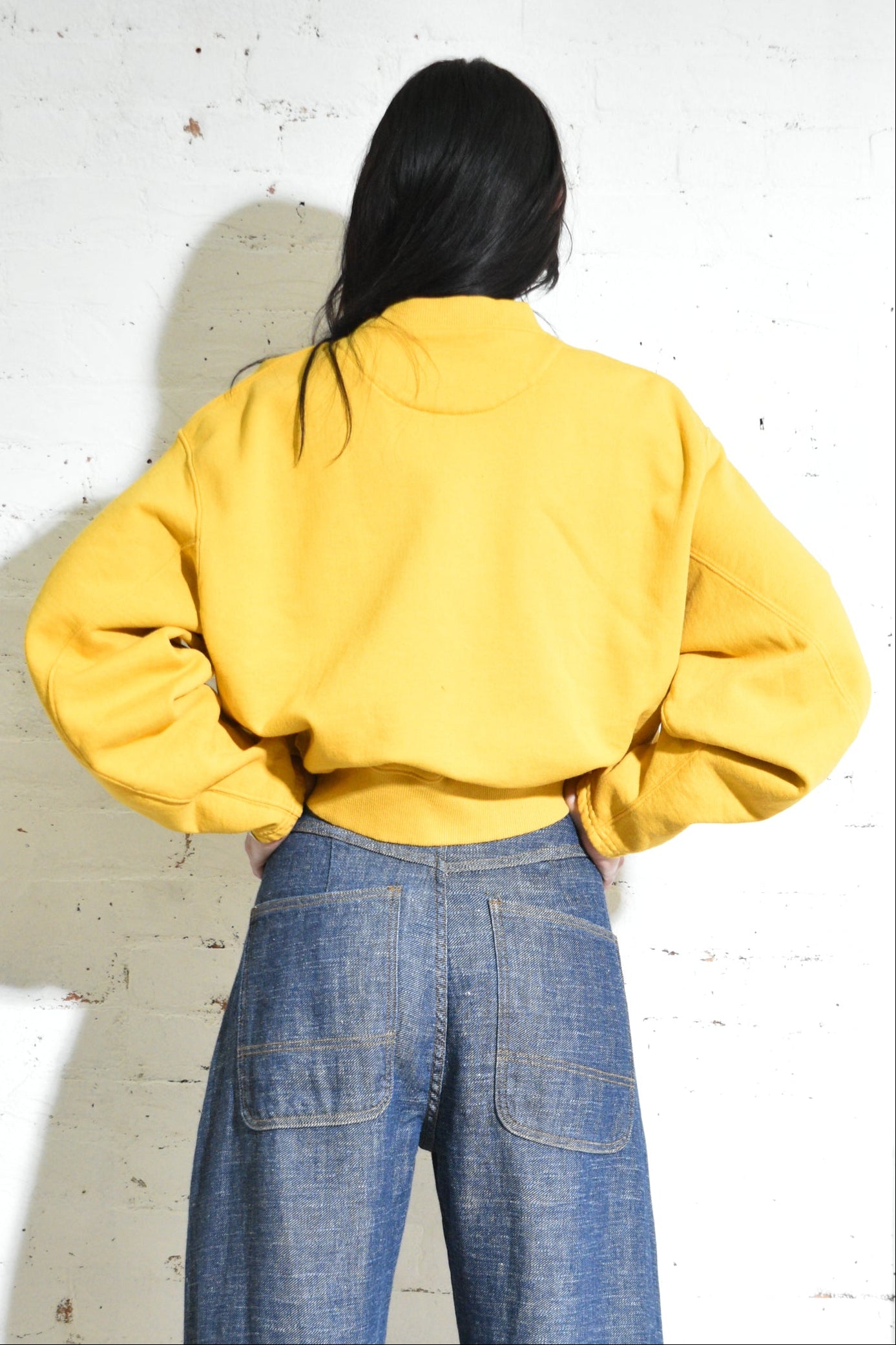 100% Cotton French Terry Sweatshirt in ochre