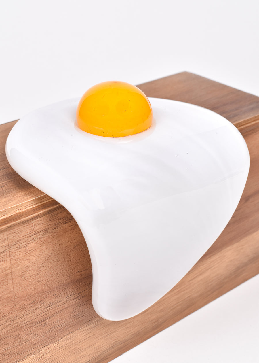 Runny Egg Glass Sculpture