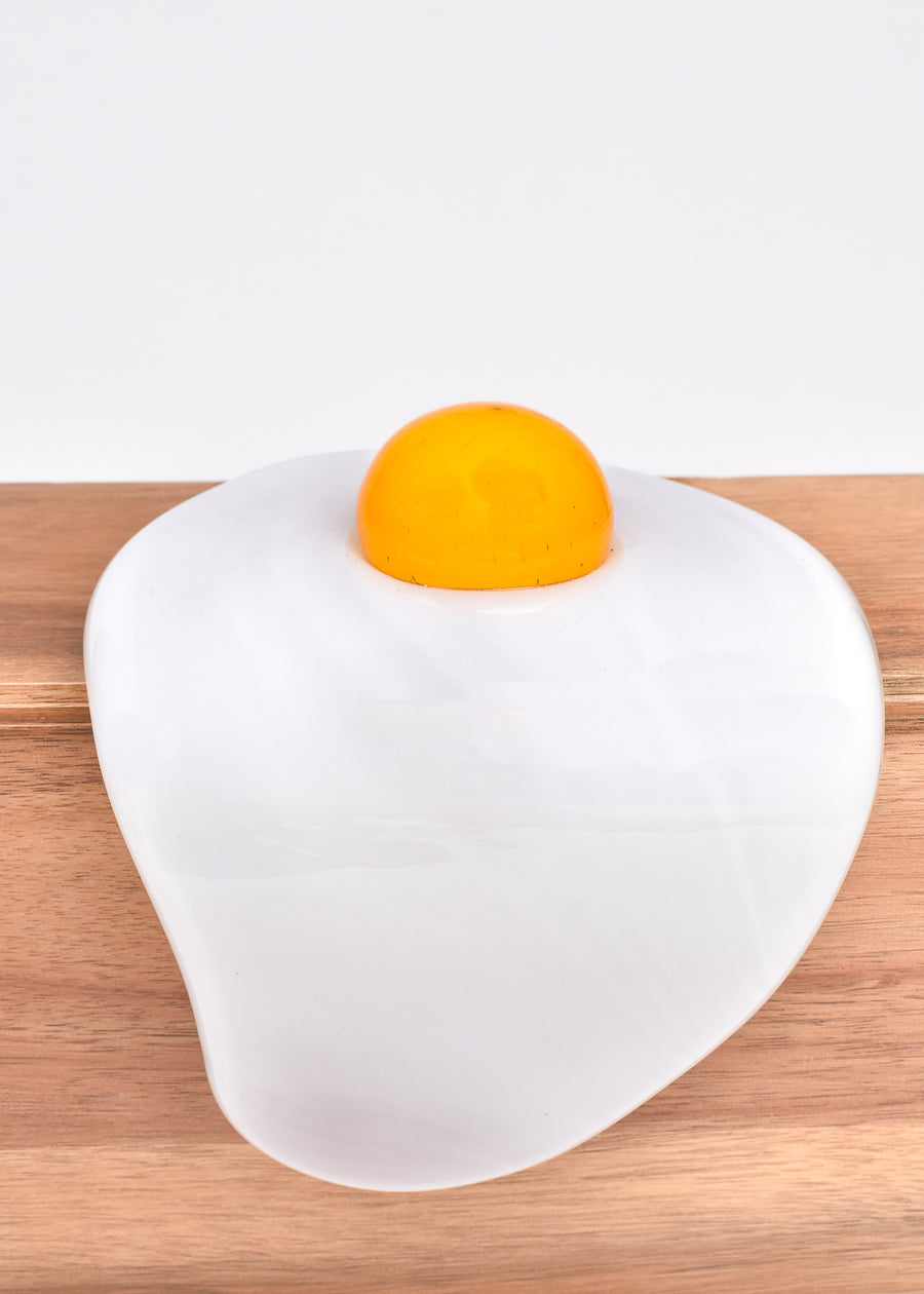 Runny Egg Glass Sculpture