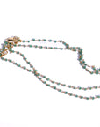 14k Gold Link-chain with Beaded Stones • Necklace