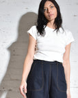 Cap Sleeve Knack Tee • White