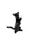 Venetian Glass Figurines • Black Cats