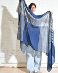 Long Wrap • Indigo Stripe