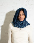 Square Scarf • Indigo Stripe