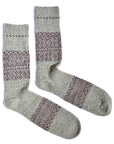 Men's Trouser Socks • Wool/Organic Cotton Snow Pattern