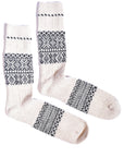 Men's Trouser Socks • Wool/Organic Cotton Snow Pattern