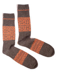 Men's Trouser Socks • Wool/Organic Cotton Snow Pattern