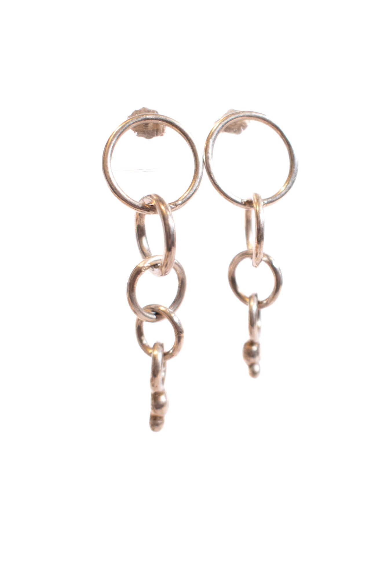 sterling silver chain link earrings