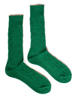 Crew Socks • Linen Cable Knit