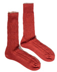 Crew Socks • Linen Cable Knit