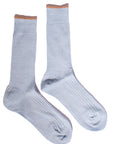 Trouser Socks •  Fine linen Rib