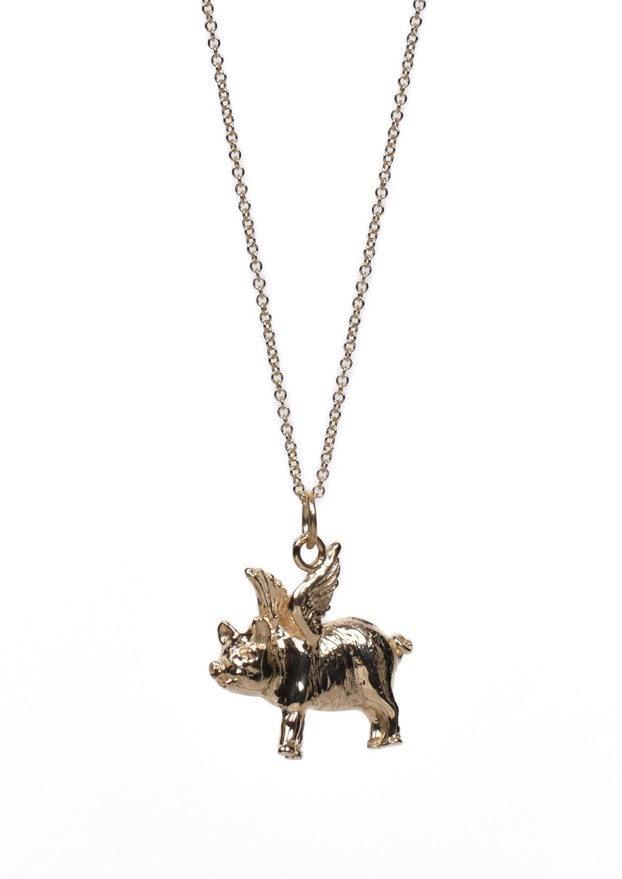 14kt Gold Charm • When Pigs Fly