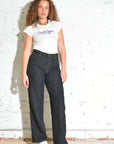 Stovepipe Jeans • Jacquard Weave Black Wash