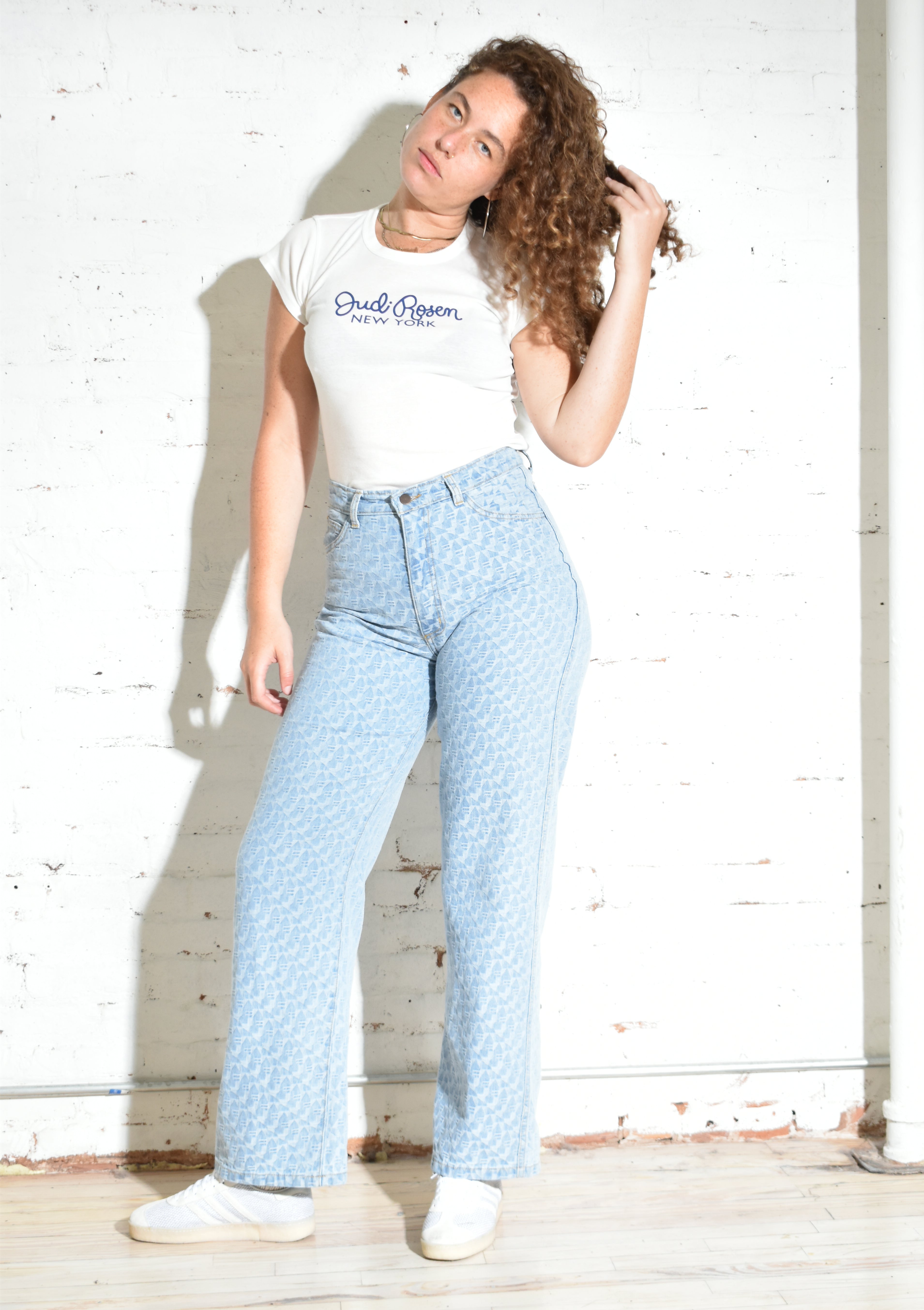 j*e様 jeans_made Stovepipe Jeans • Jacquard Weave Super Bleach – Judi Rosen