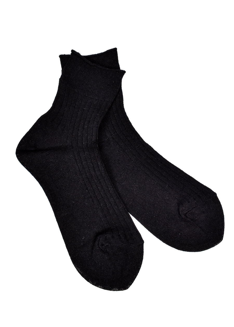 Linen Rib Ankle Socks