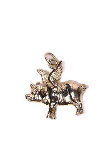 14kt Gold Charm • When Pigs Fly