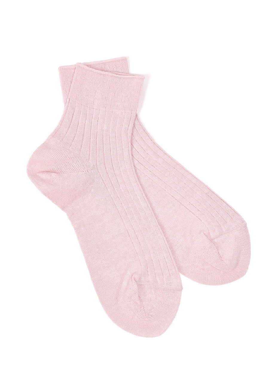 Linen Rib Ankle Socks