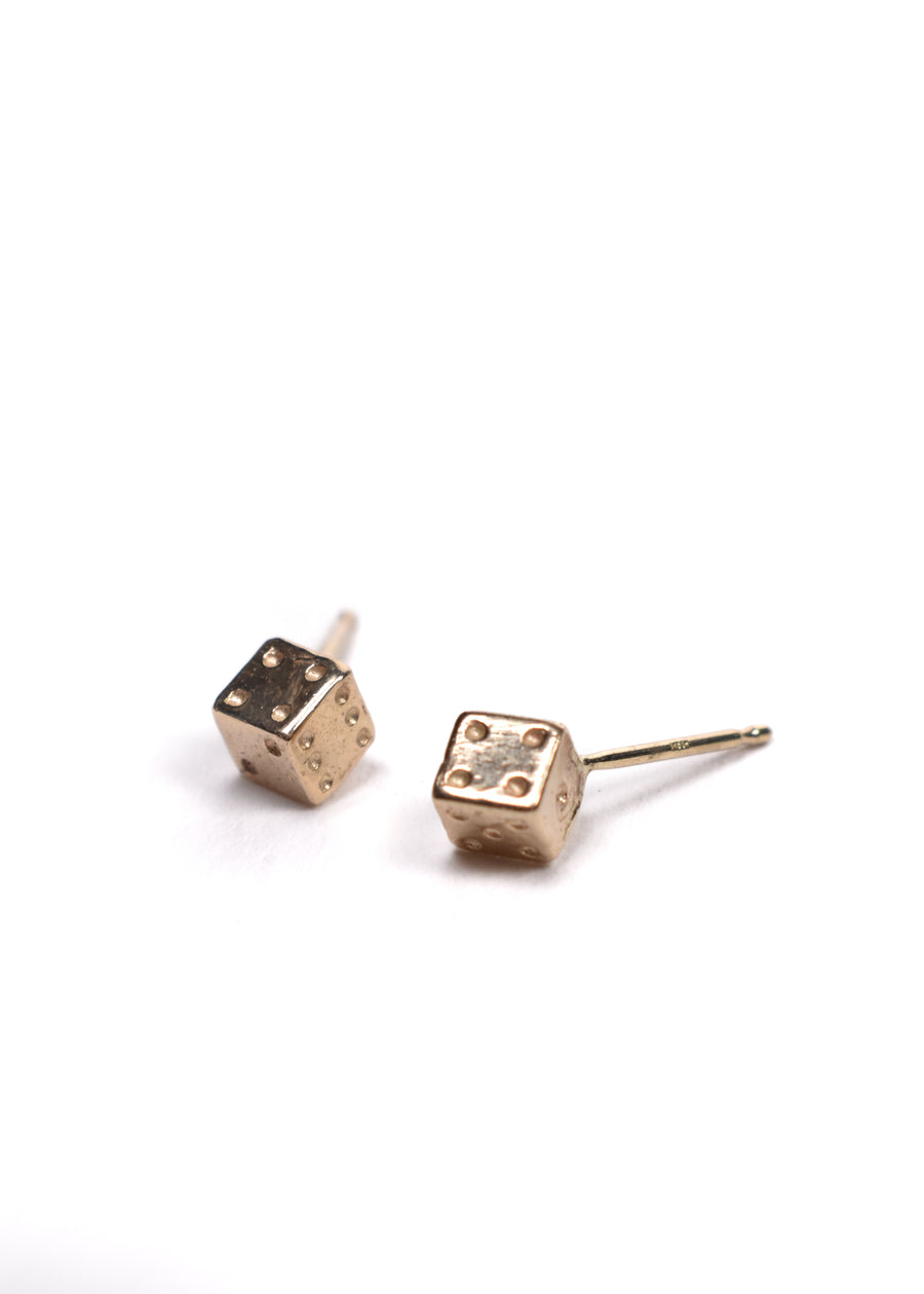 14kt Gold Earring • Dice