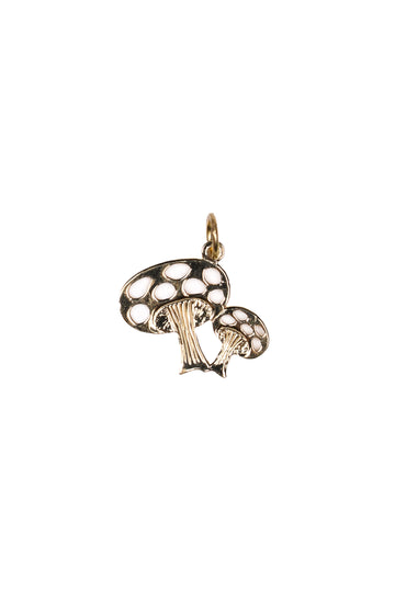 Magic Mushrooms Charm • 14k yellow gold