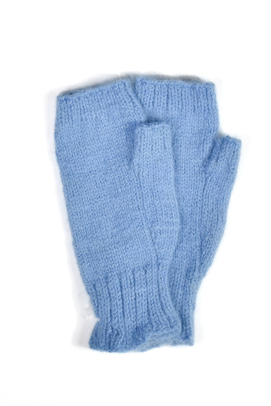 Hand Knit Angora Fingerless Mittens • Brights