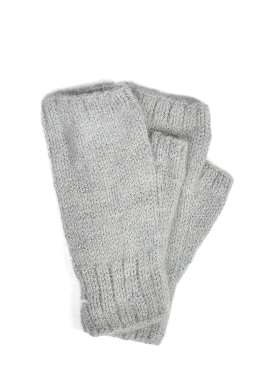 Hand Knit Angora Fingerless Mittens • Nudes