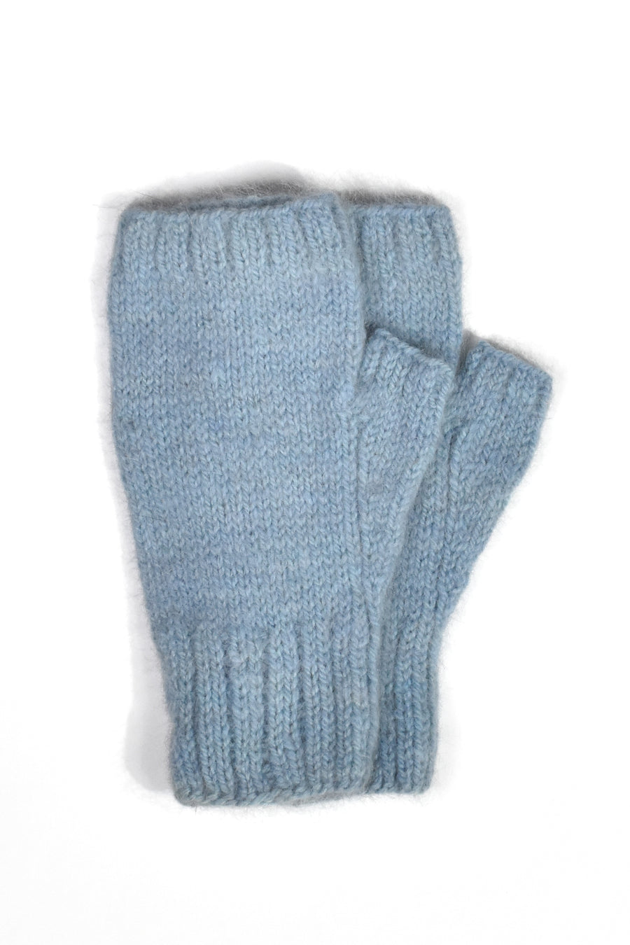 Hand Knit Angora Fingerless Mittens • Brights