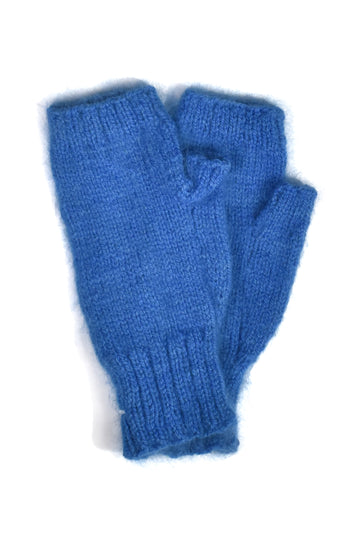 Hand Knit Angora Fingerless Mittens • Brights