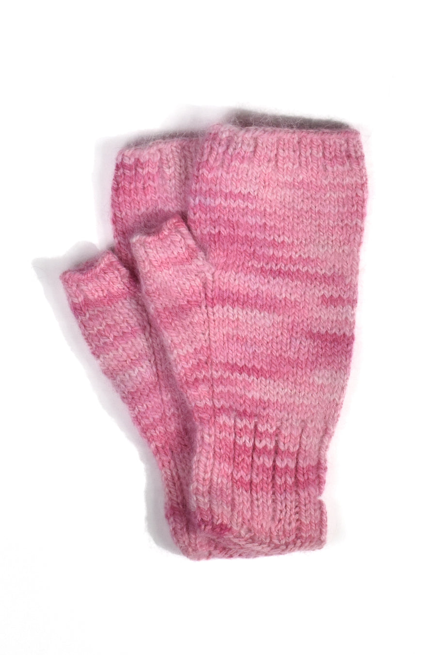 Hand Knit Angora Fingerless Mittens • Brights